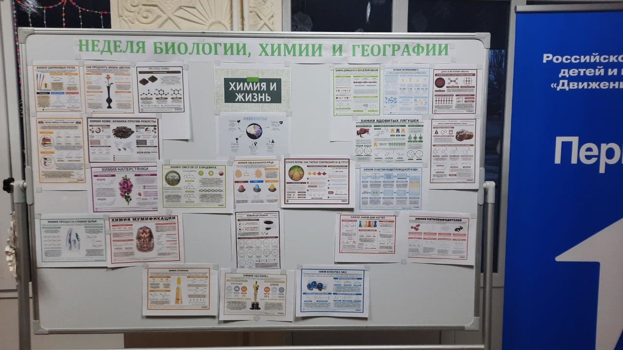 Завершение недели химии, биологии, географии.